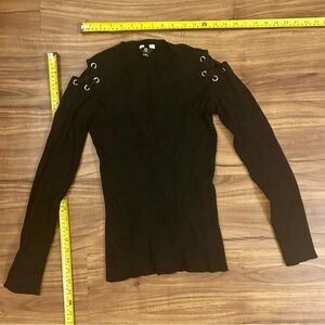 Guess Black Fitted Cut Out Top G by Guess